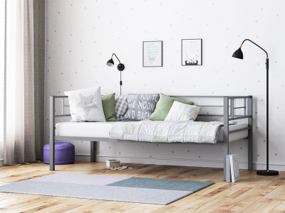 Односпальная металлическая кровать с бортиками "Лорка"